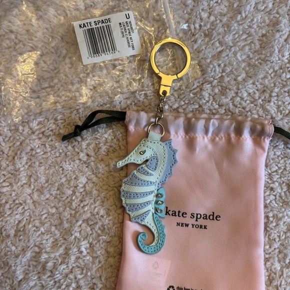 Kate Spade Pastel Seahorse Keychain
